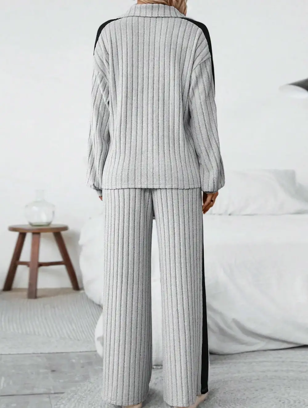 Oversized Sweatshirt and Wide-Leg Pants Suit
