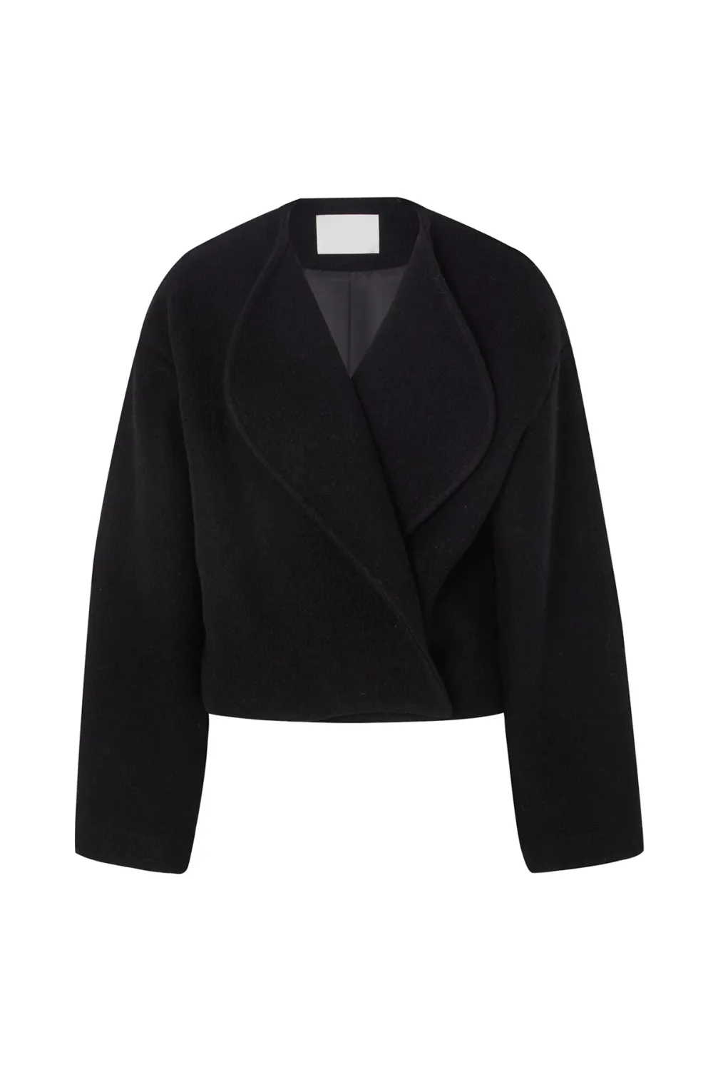 Asymmetric Hem Wool Jacket