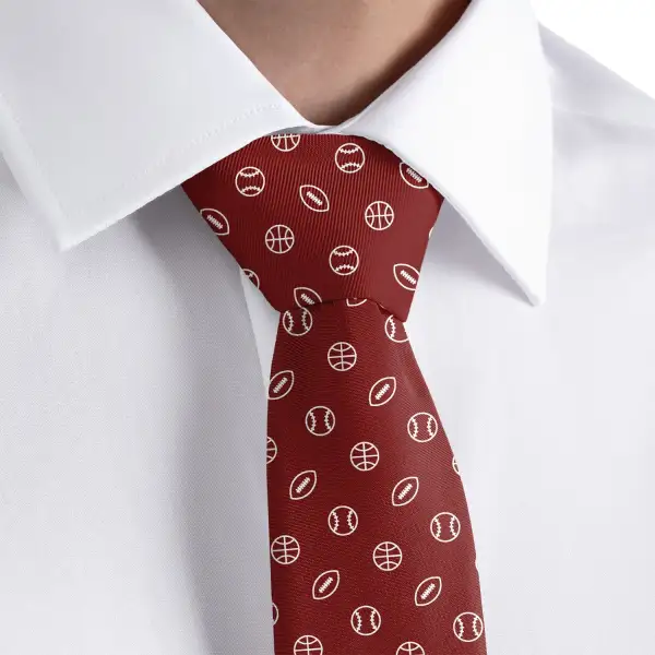Refined Sports Theme Necktie