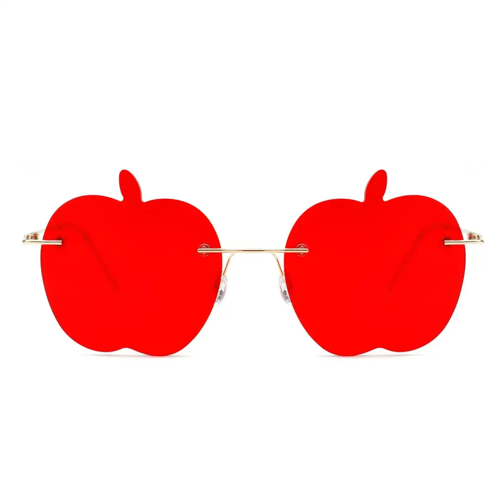 Textured Rimless Frame Sunglasses
