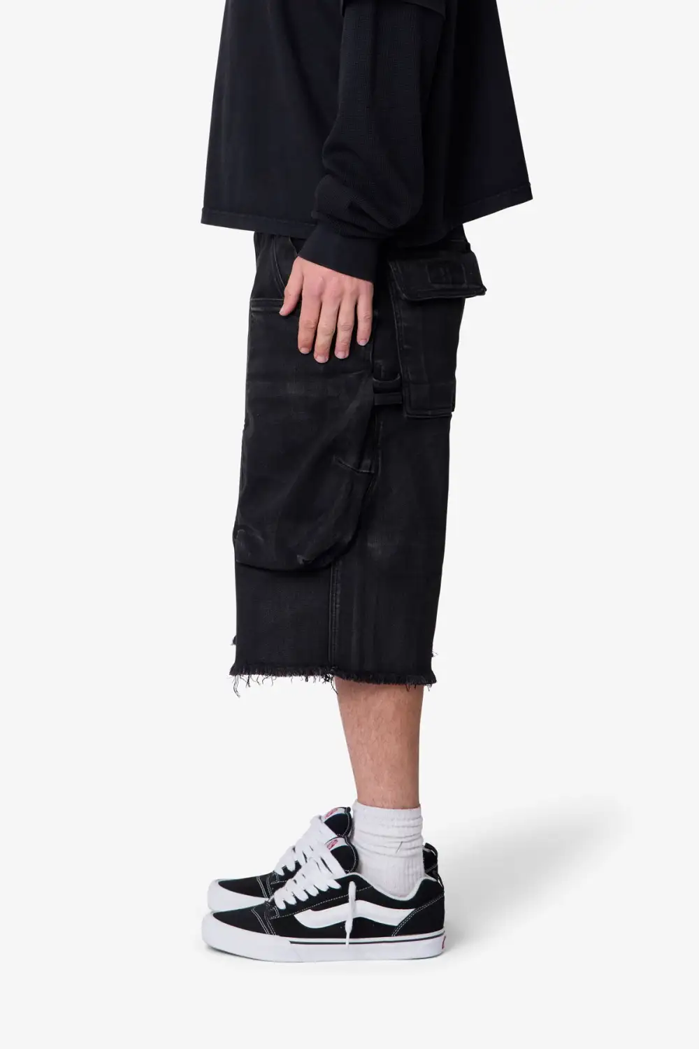 Baggy Waxed Cargo Shorts