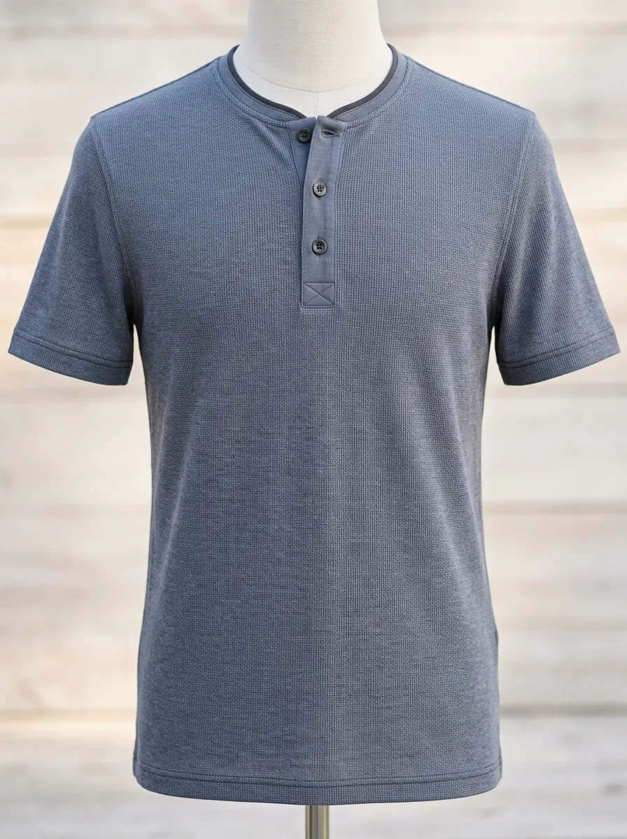 Classic Clean-Line Men's Short-Sleeve Henley Shirt