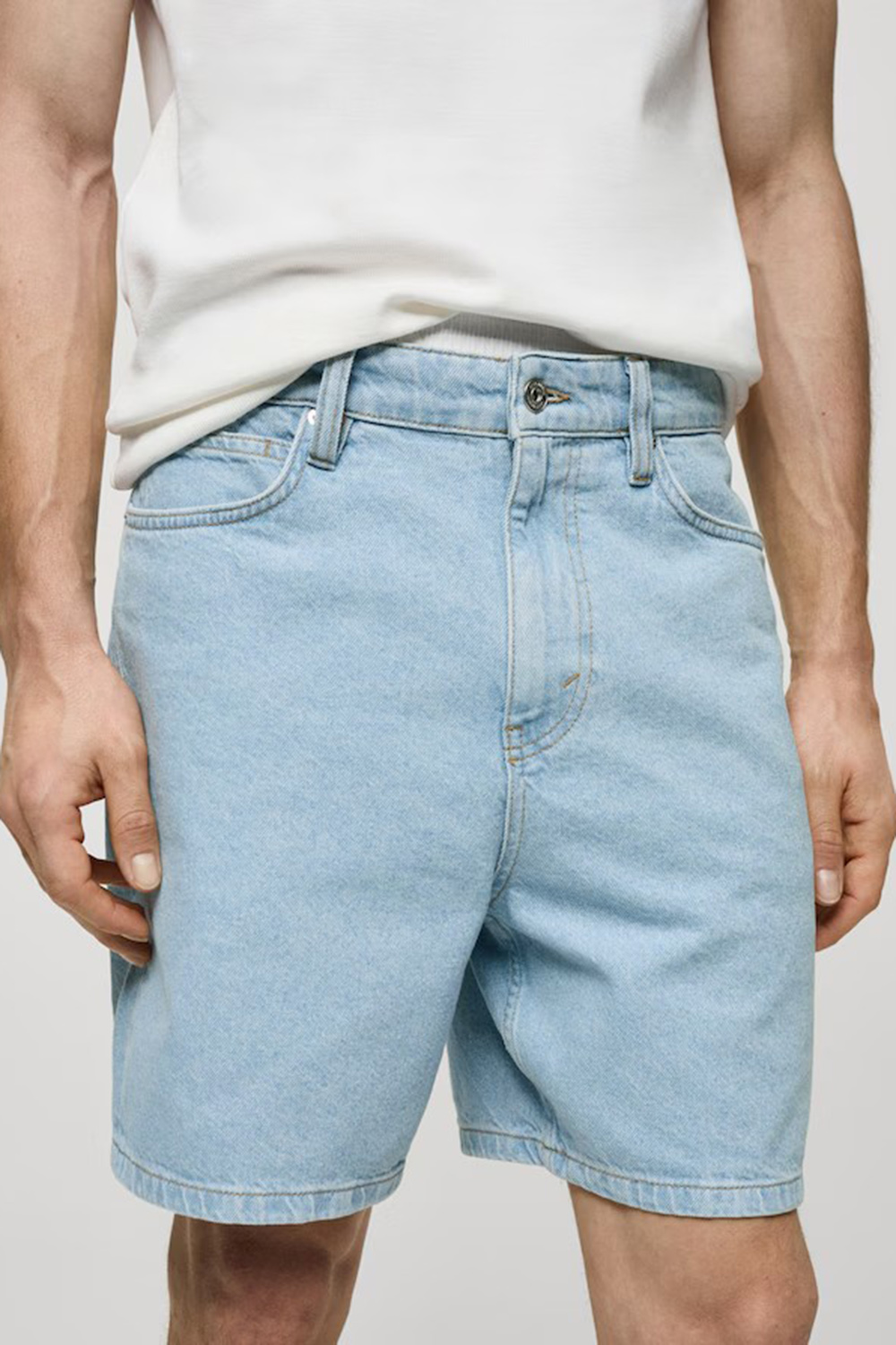 Non-Stretch Denim Shorts
