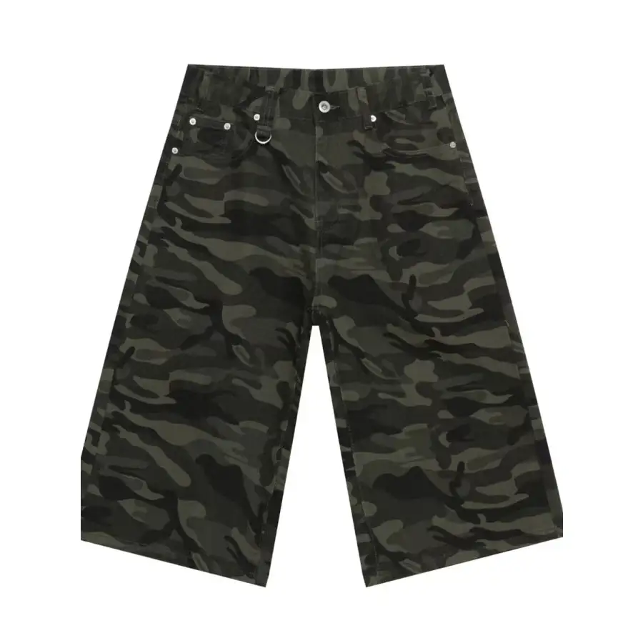 Men's Wide Leg Denim Shorts