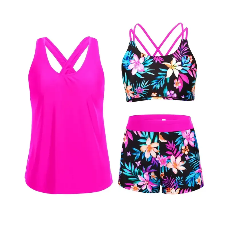 Women's three-piece vest swimsuit set