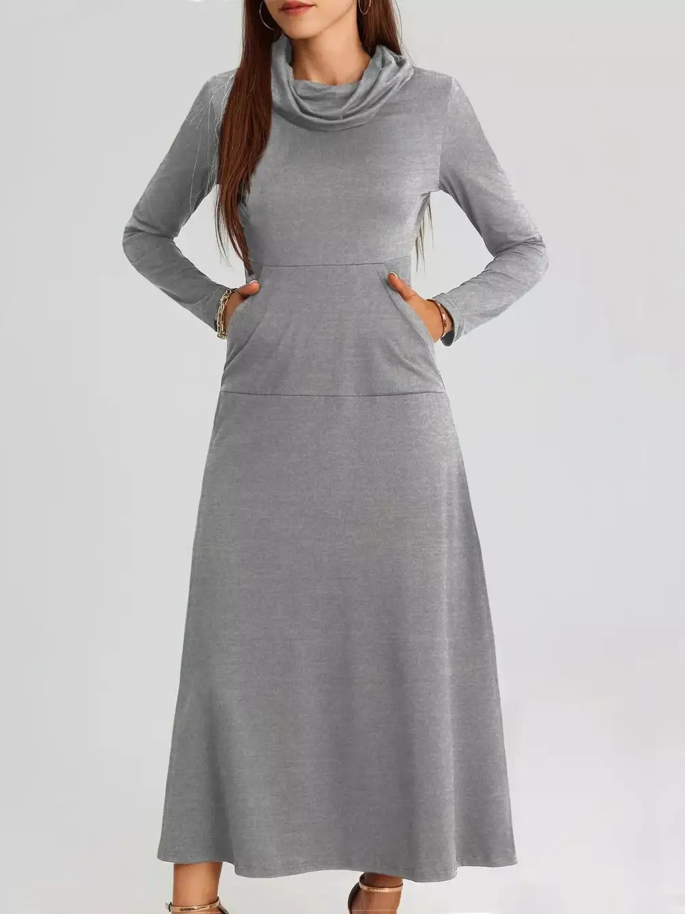 Finish Long Sleeve Midi Dress