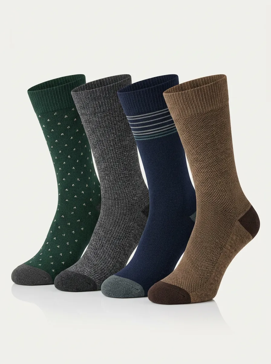 Men's Casual-Style Four Pair Socks
