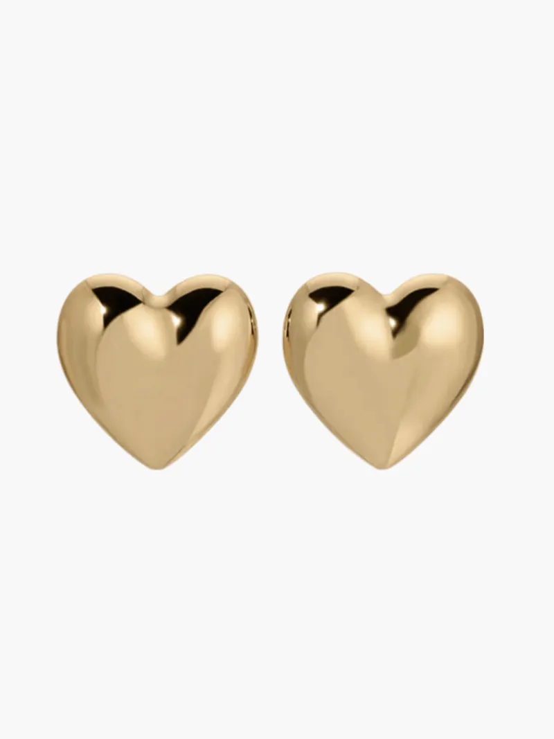 Rounded Heart Earrings