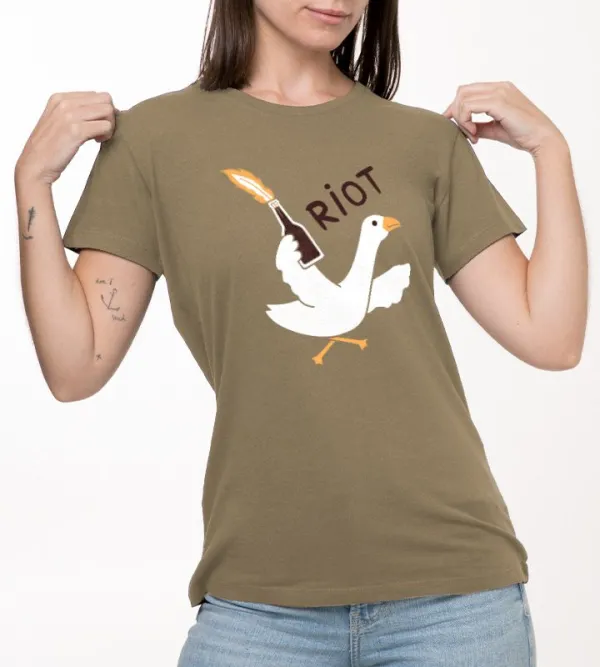 Duck Pattern Crew Neck T-Shirt