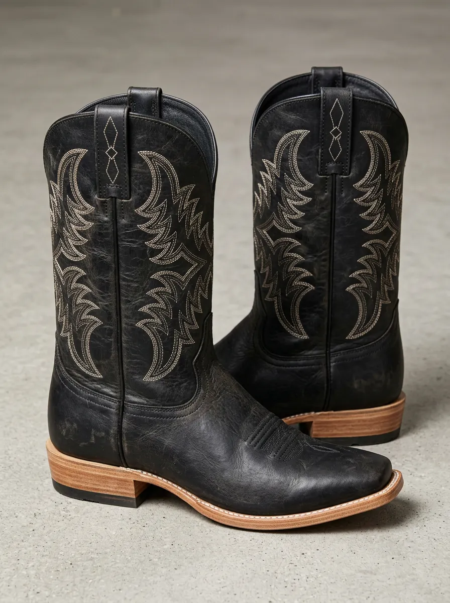 Men's Country Inspired Western Cowboy Embroidered Cowboy Boots