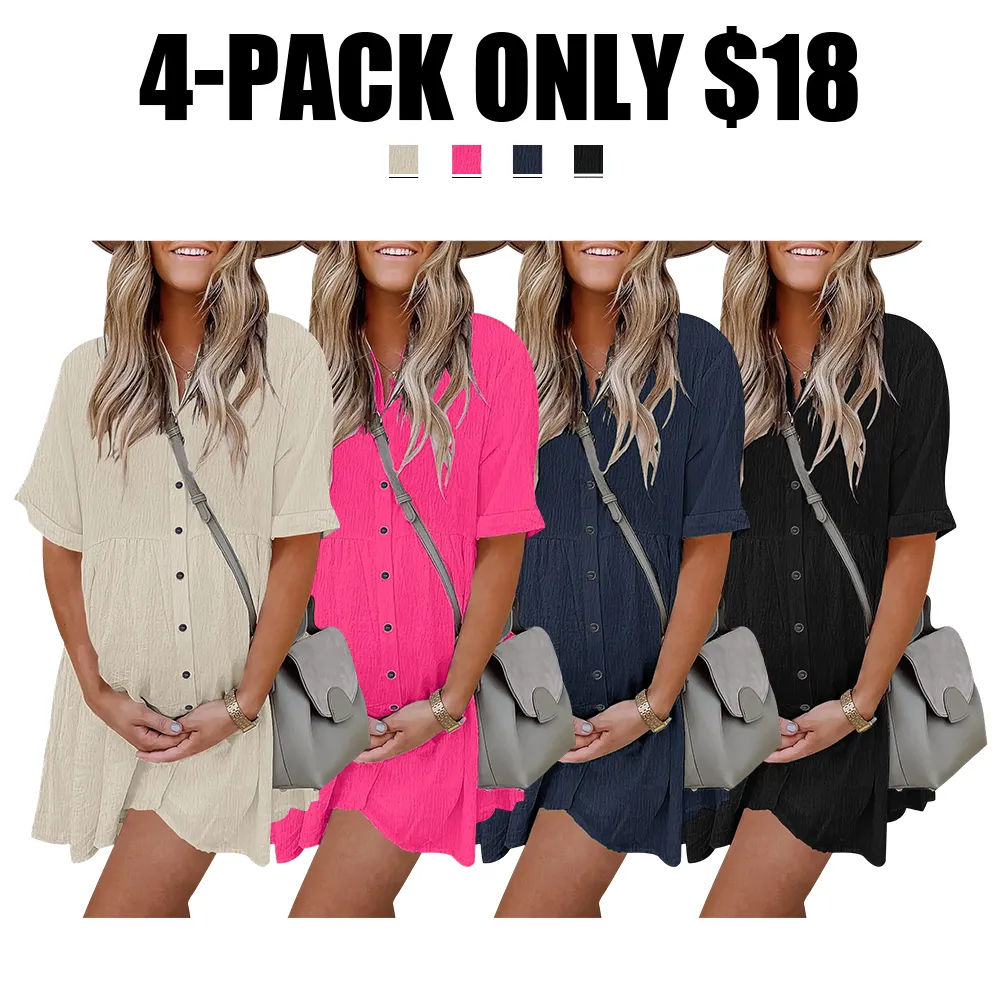 🔥Hot Sale💥Women’s Summer Babydoll Dress🔥8-PACK - All Colors Included