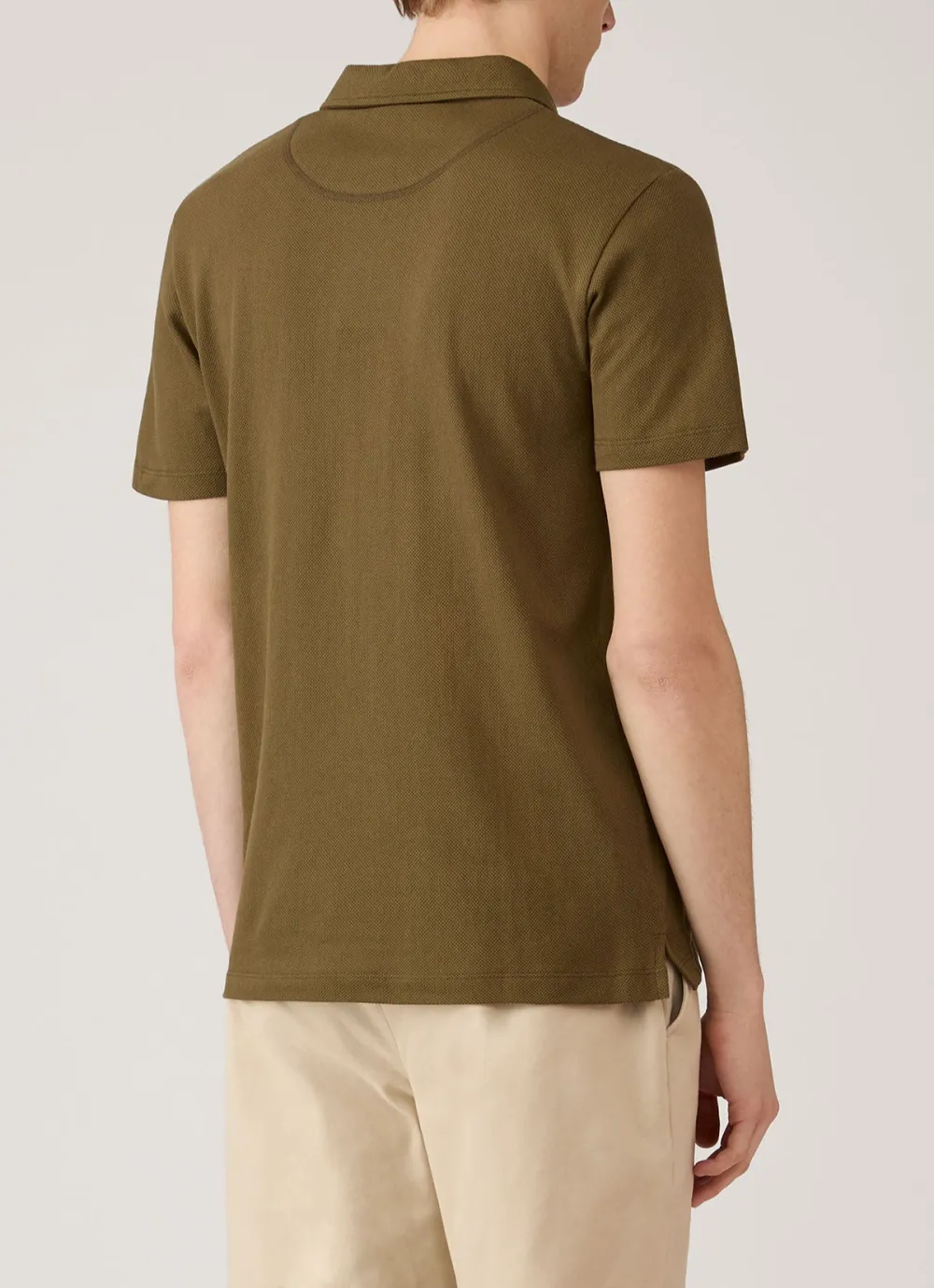 Contemporary Everyday Slim Fit Mesh Cotton Short Sleeve Polo Shirt
