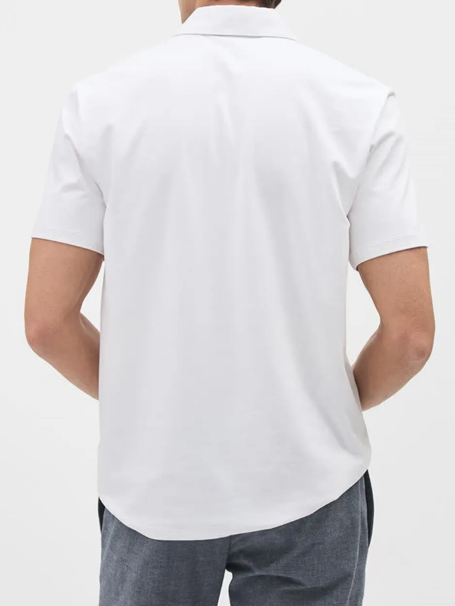 Bright White Short-Sleeve Daily Polo