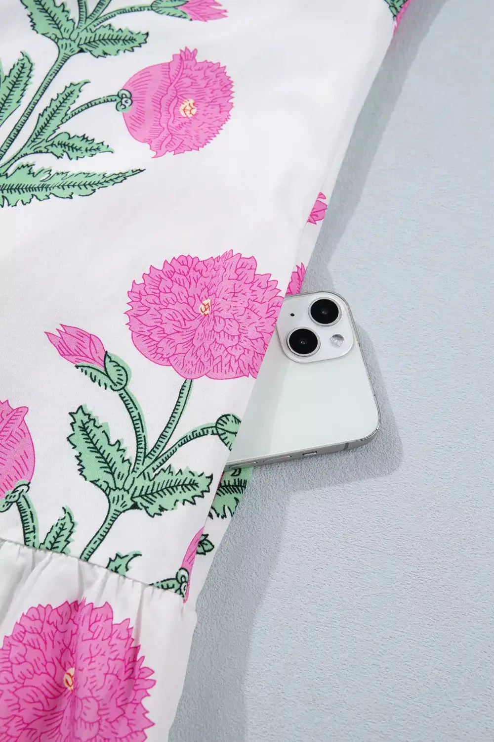 Floral Printed Ruffle Mini Dress