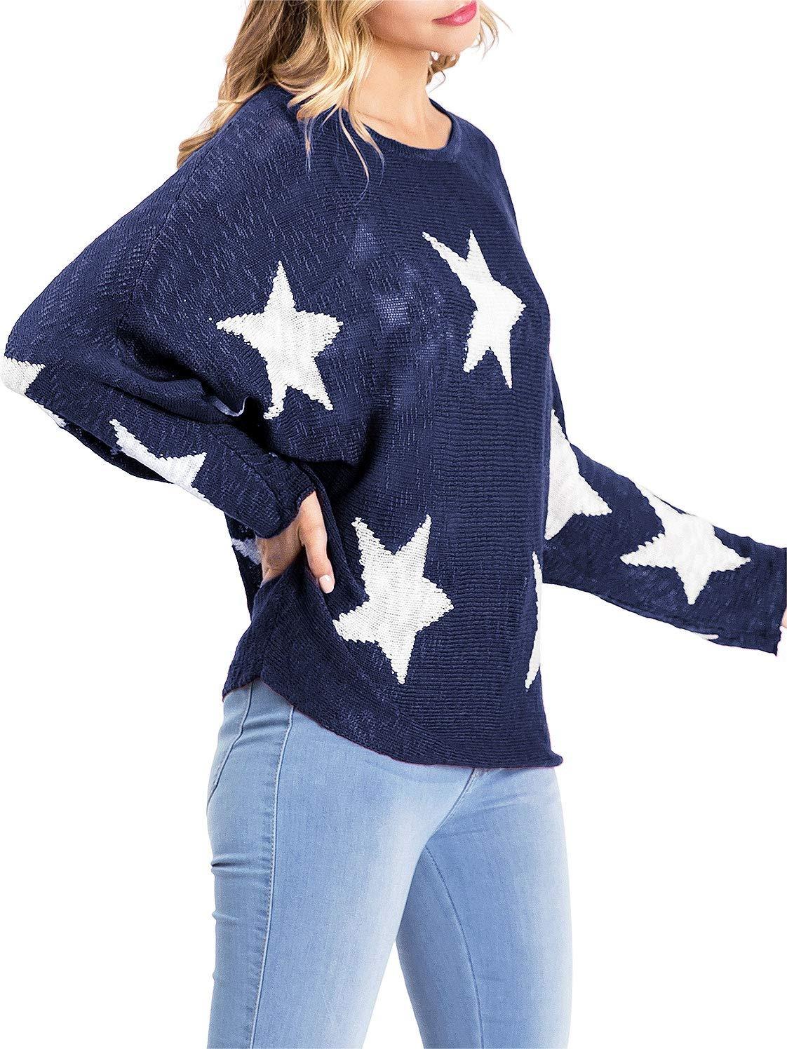 Maroon Star - Print Oversized Sweater