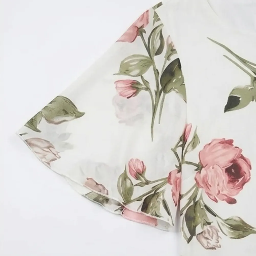 Floral Chiffon Midi Dress
