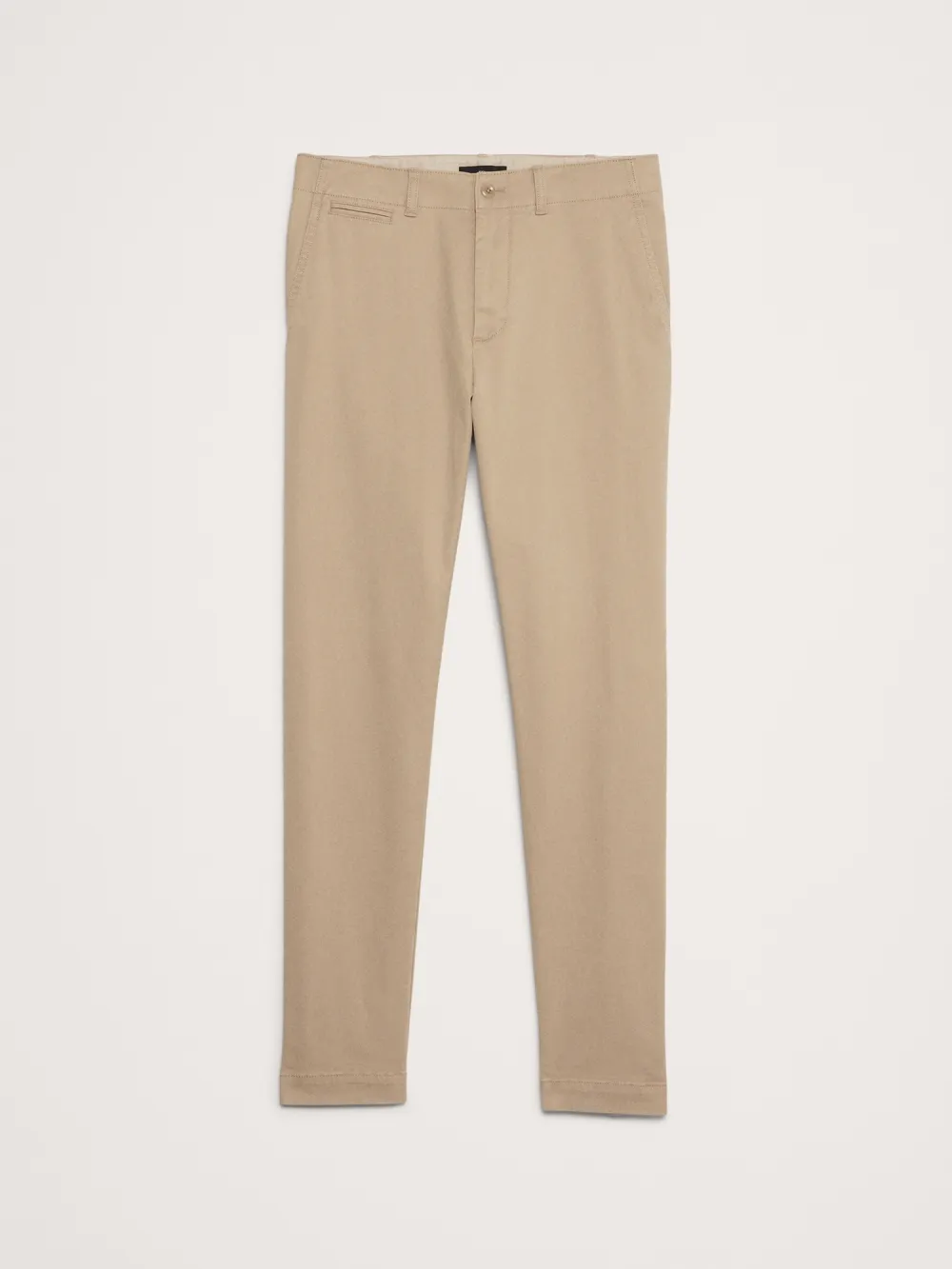 Men's Organic Cotton Khaki Beige Stretch Trousers