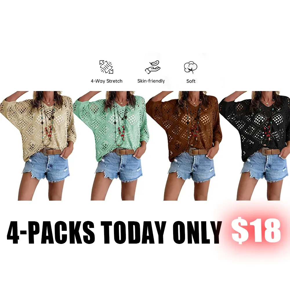 Women's Bohemian-Inspired Beige Crochet Top with V-Neck