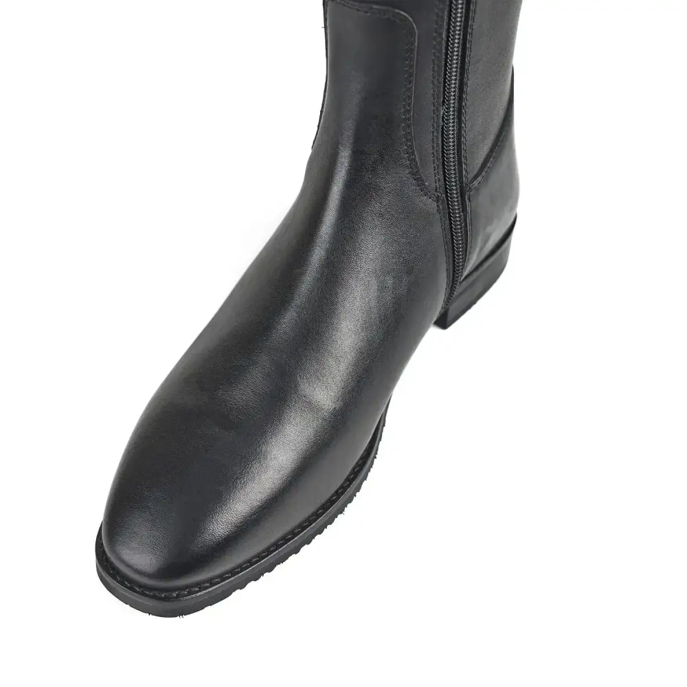 Refined Zip Leather Riding Boots