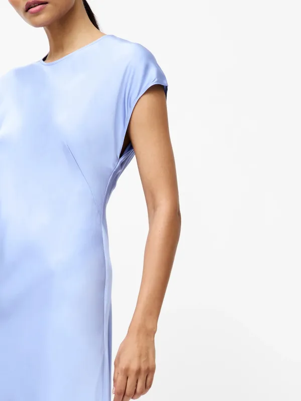 Exquisite Solid Color Elegant Satin Dress