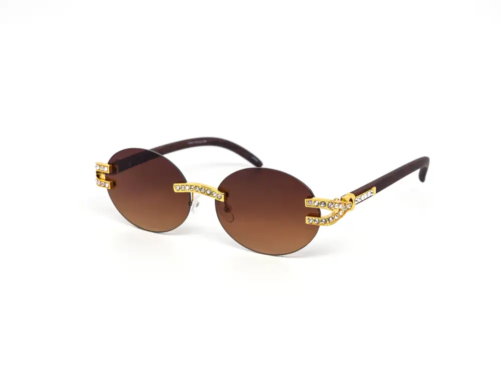 12-Pack Rimless Oval Gradient Sunglasses