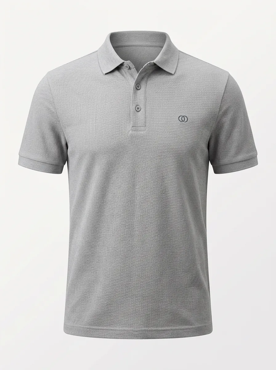 Classic Layered-Detail Men's Polo Shirt