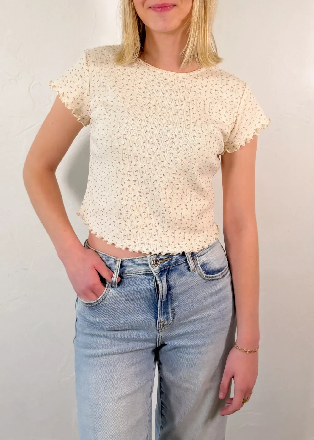 Embroidered Strawberry Casual Tee