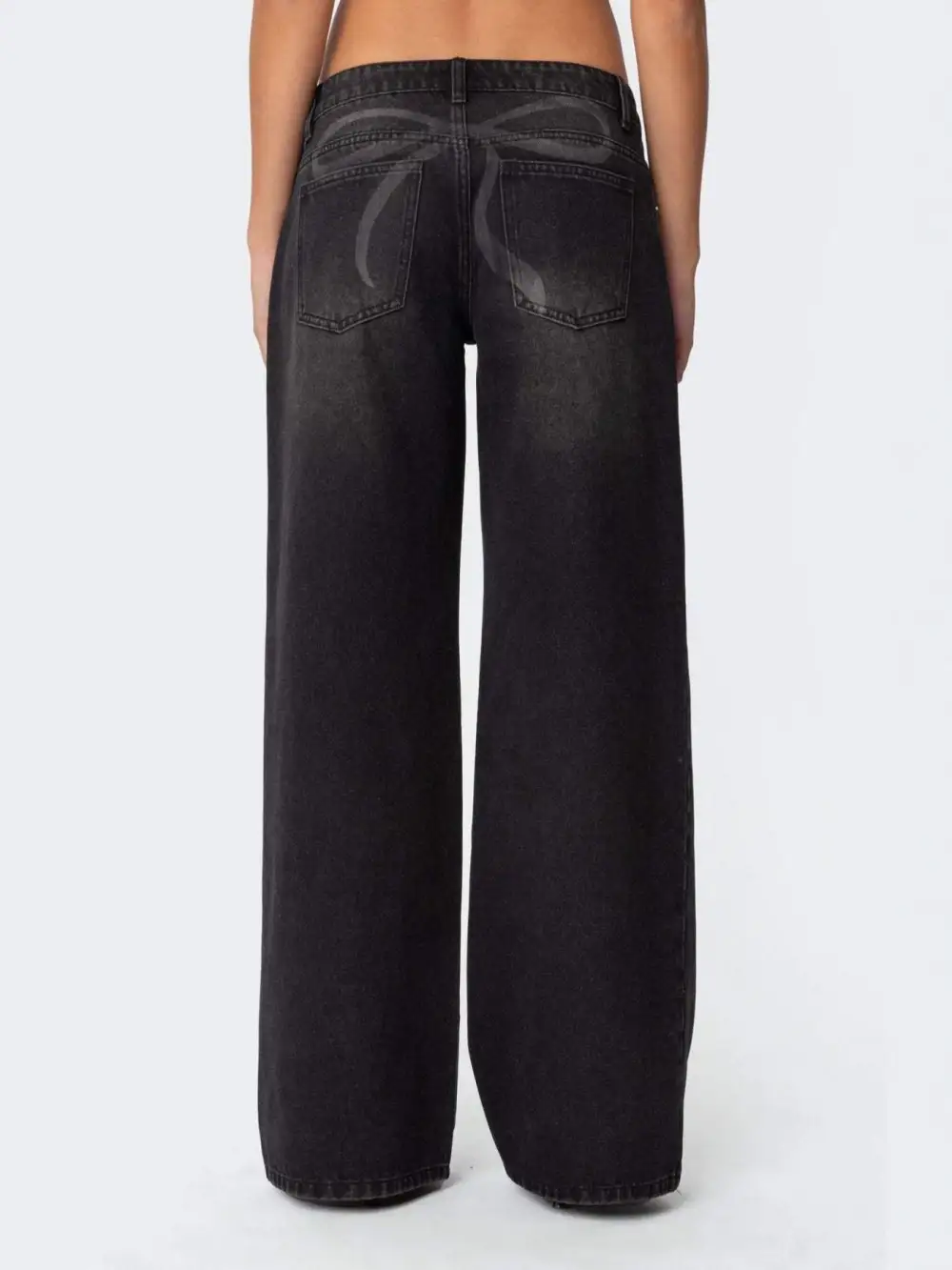 Polished Wide Leg Denim Jeans