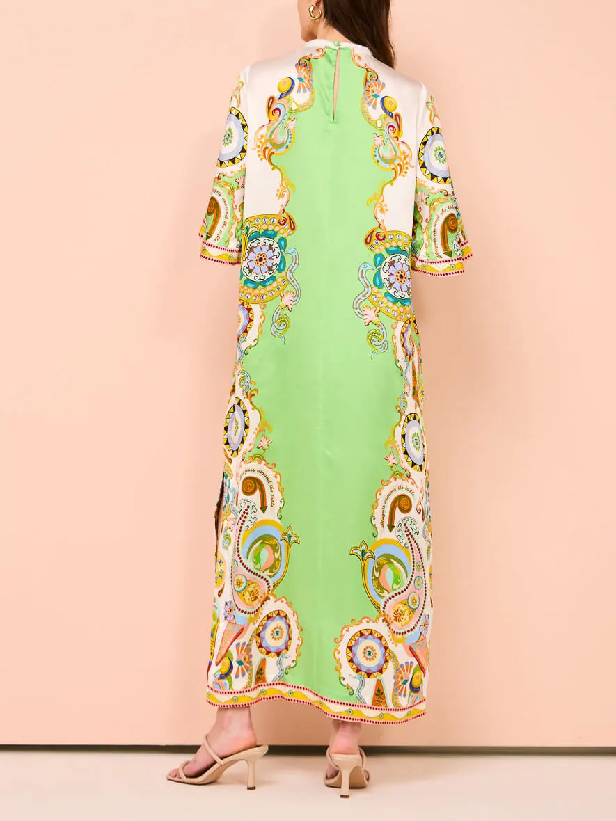 Cashew Floral Print Loose Midi Dress