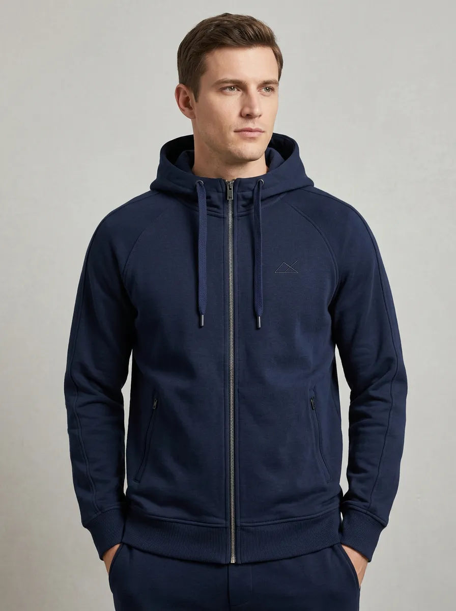 Men's Modern Hooded Zip-Up Sports Jacket
