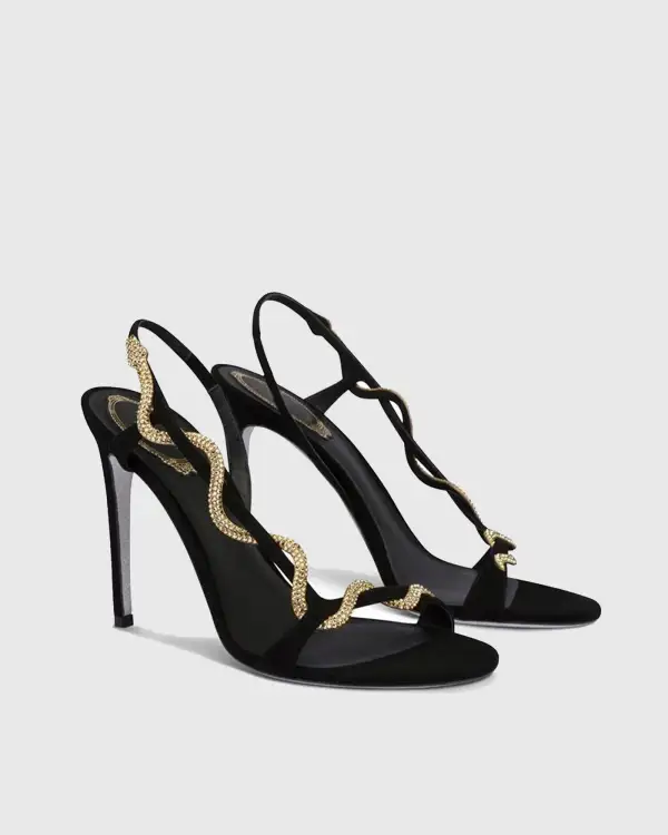 Rhinestone Snake Enwind Sandals