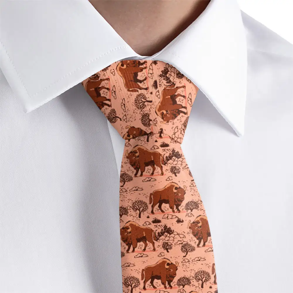 Bison Pattern Necktie
