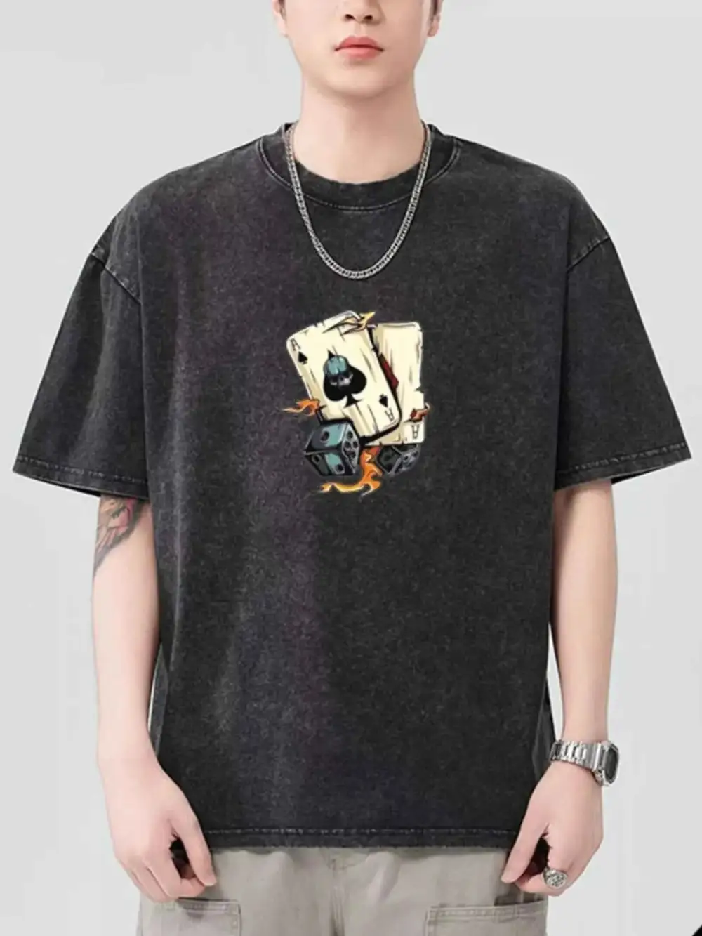 Graphic Round Neck Short Sleeve T-Shirt