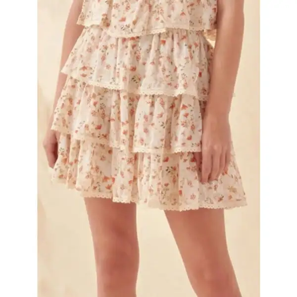 Layered Ruffle Mini Skirt
