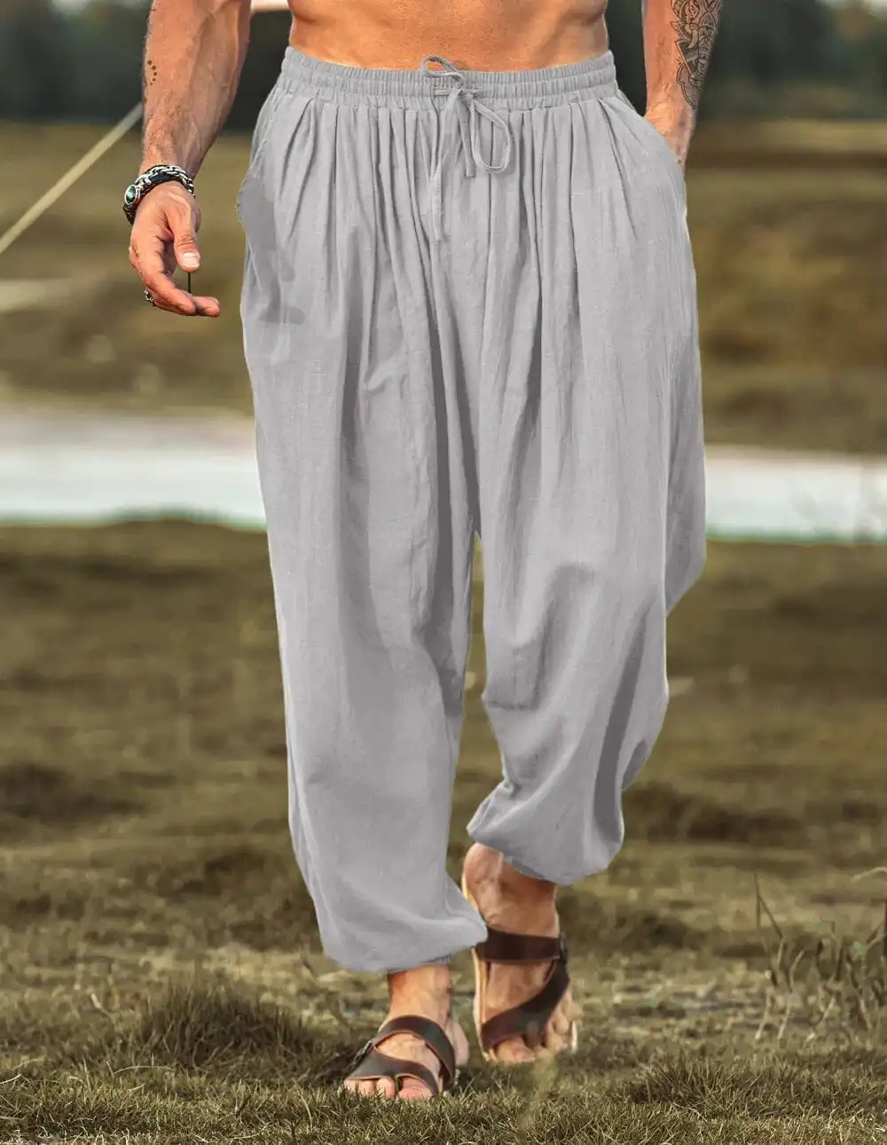 Loose Fit Linen Pants