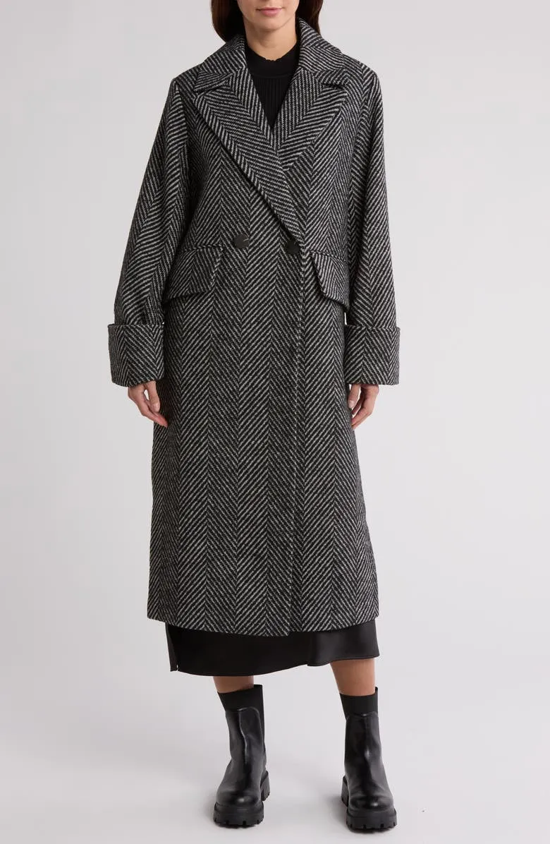 Retro Herringbone Oversize Coat