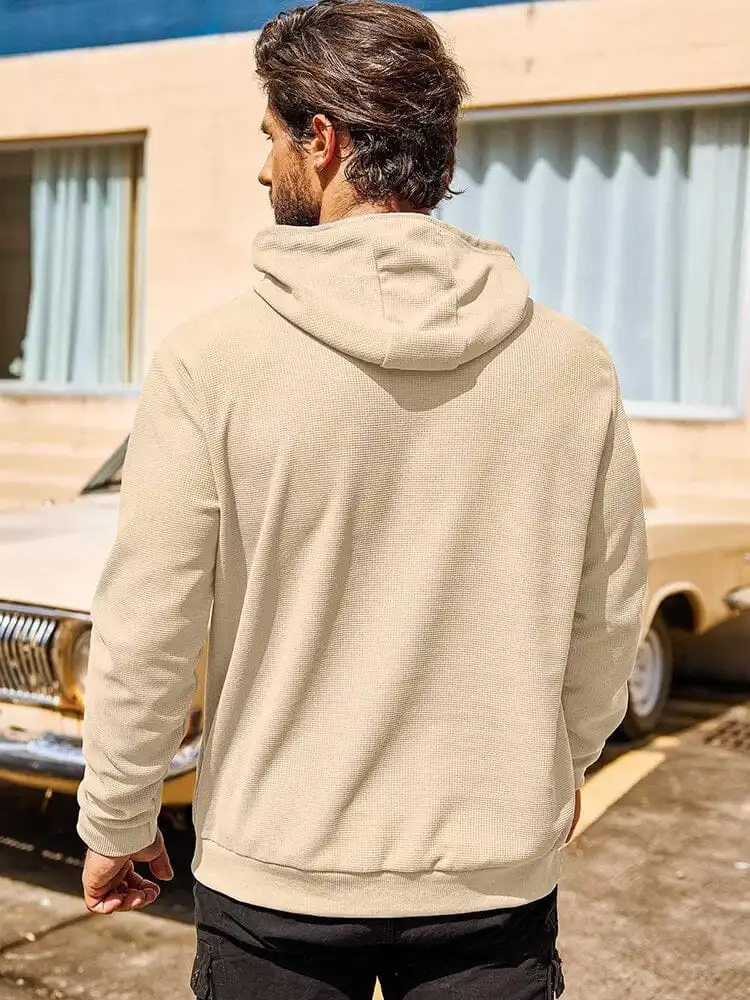 Classic Leisure Waffle Knit Hoodie