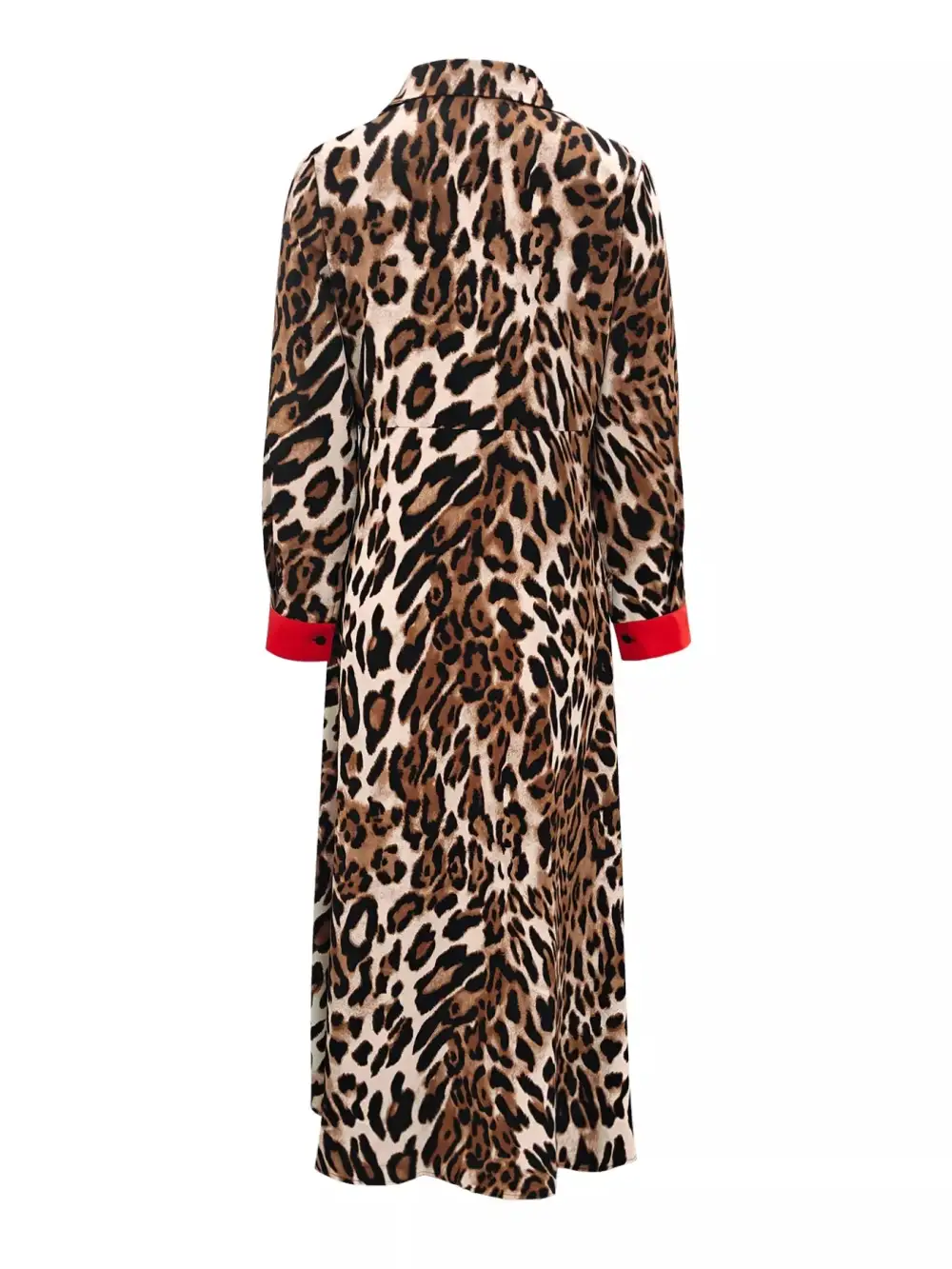 Long Sleeve Printed Colorblock Maxi Dress