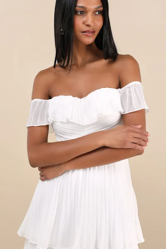 Always Remarkable Light Blue Floral Off-the-Shoulder Maxi Dress