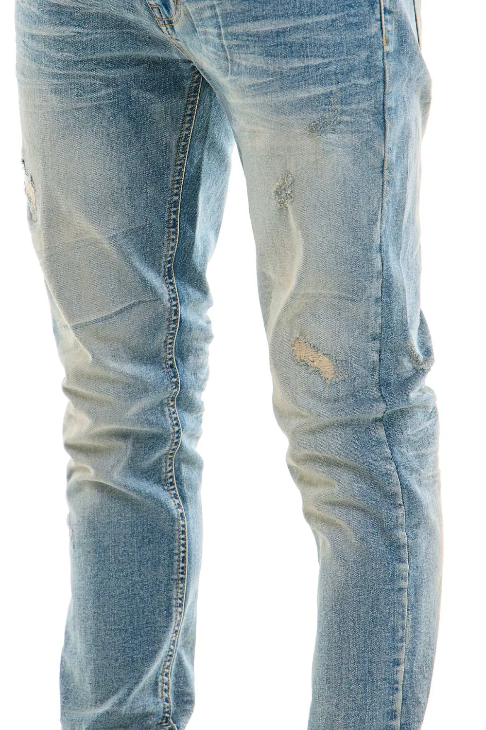 Men's Skinny Distressed Stretch Jeans