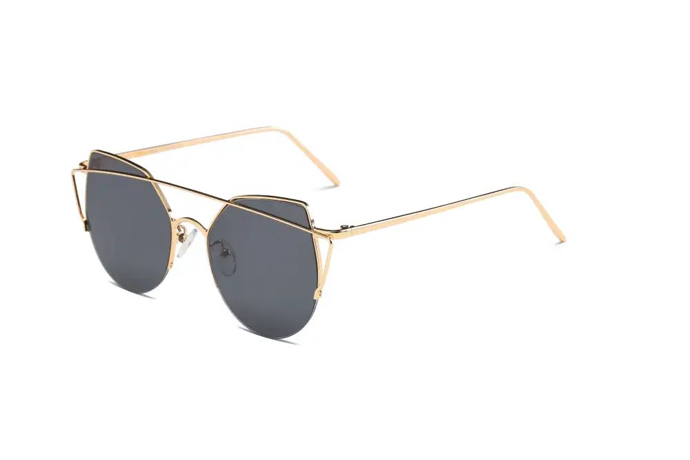 High Pointed Cat-Eye Mirrored Sunglasses