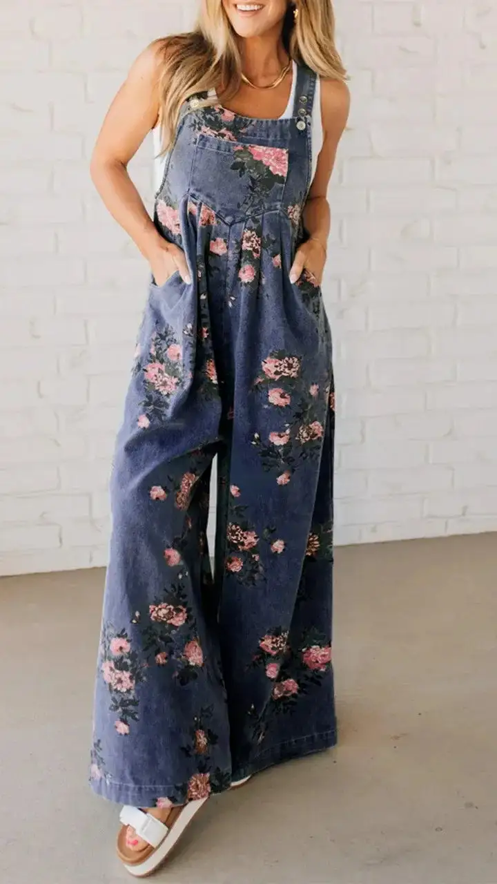 Utility Drawstring Lapel-Neck Jumpsuit