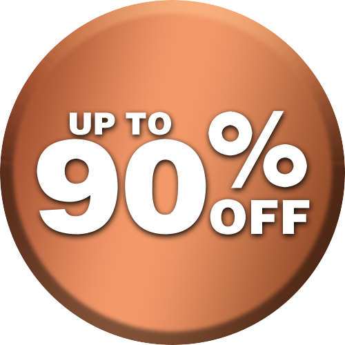 Up to 90% off