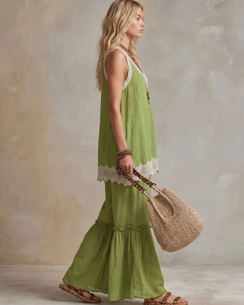 Ruffle Hem Coordinated Set
