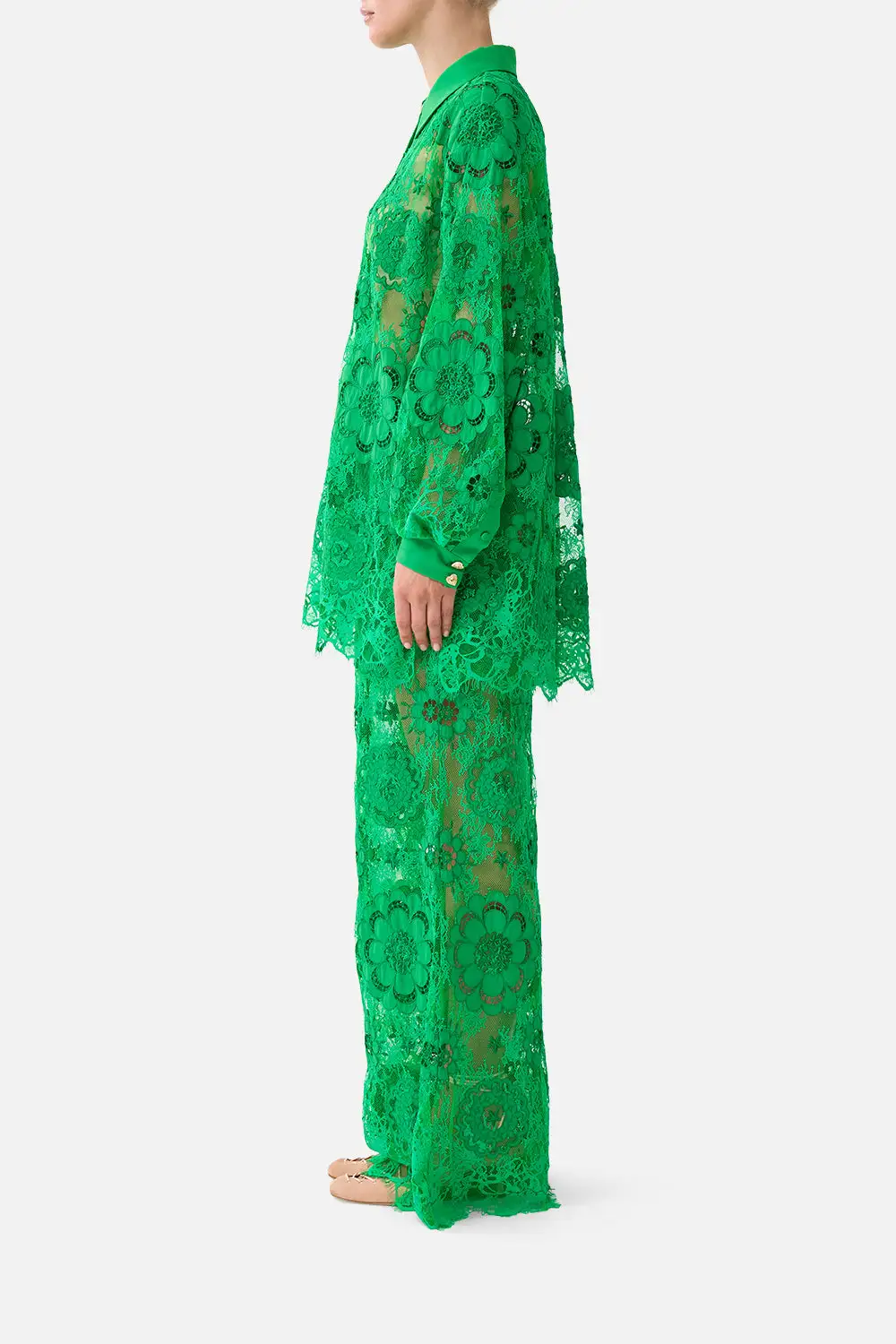 Printed Stepped Hem Shirt