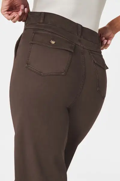 High Waist Pocket Denim Jeans