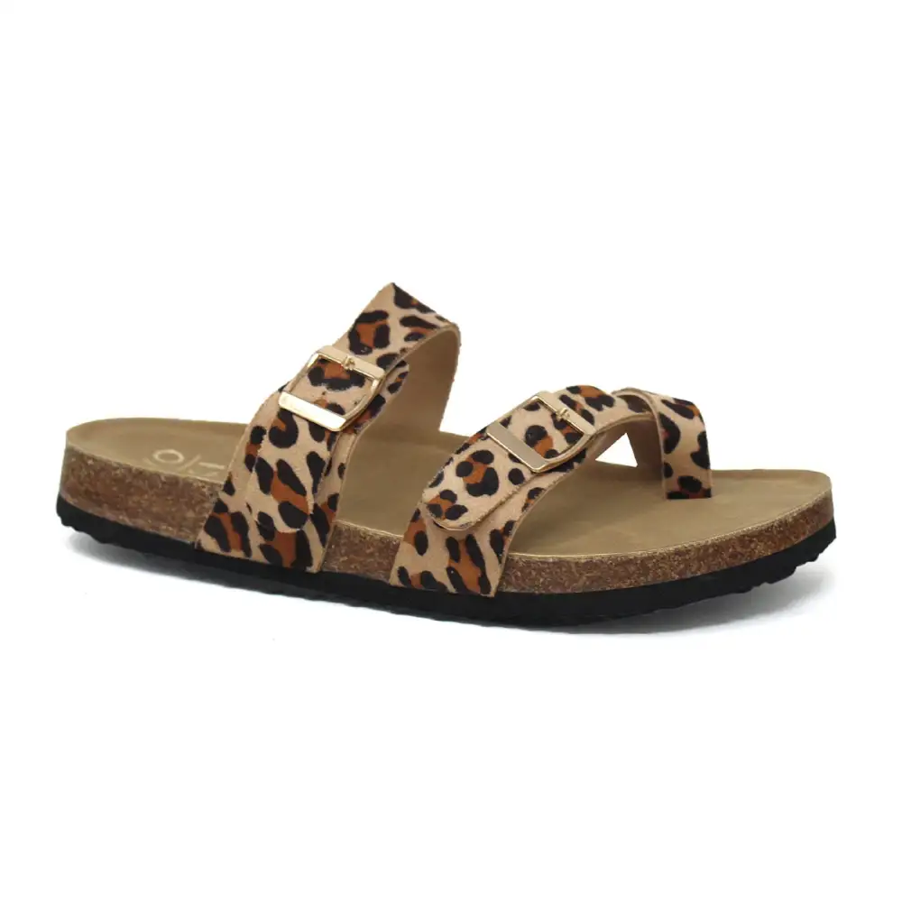 Slide Sandal with Strap and Buckle