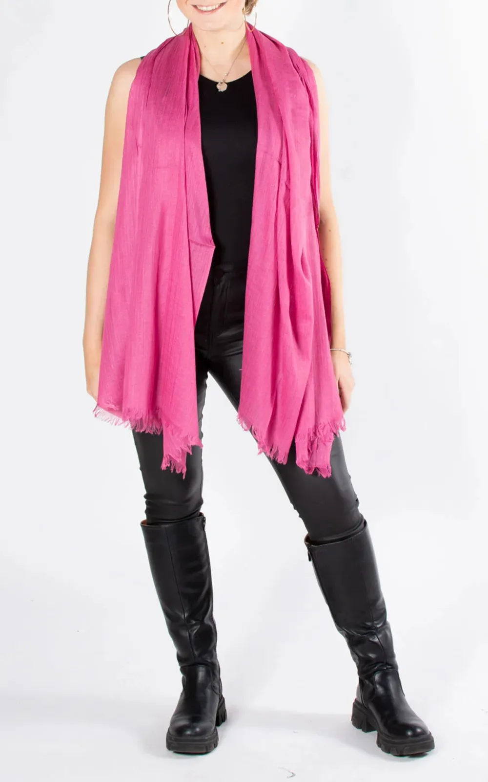 Versatile And Practical Solid Color Cotton Scarf