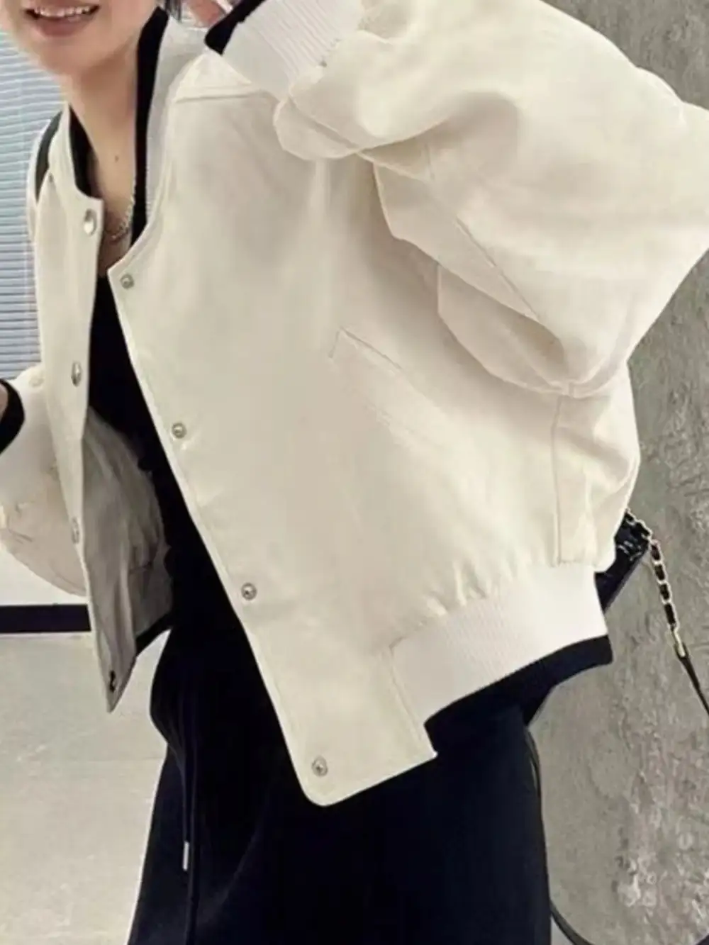 Casual Snap Down Cropped Jacket