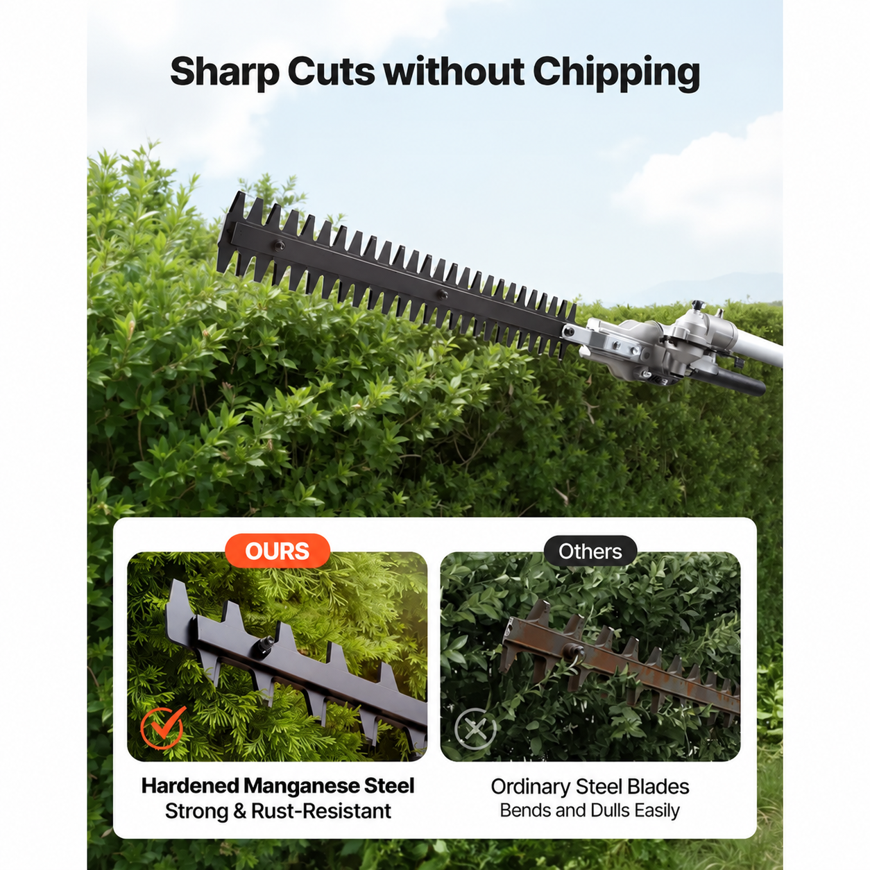 5-in-1 Gas Hedge Trimmer, Weed Eater, String Trimmer, Brush Cutter & Pole Saw